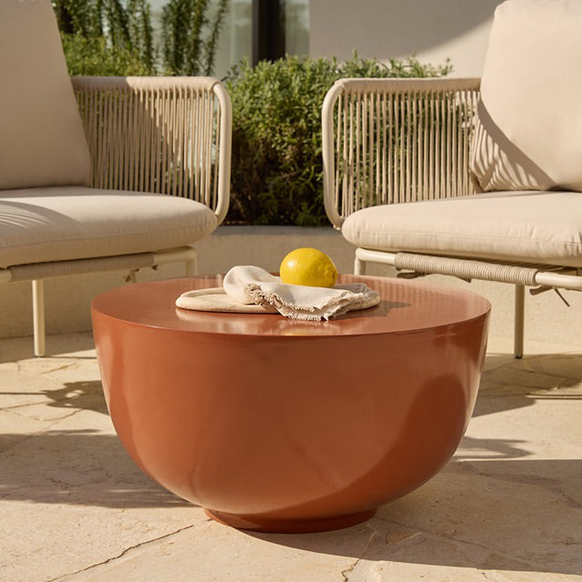 Renzo Outdoor Coffee Table - Clay Gloss