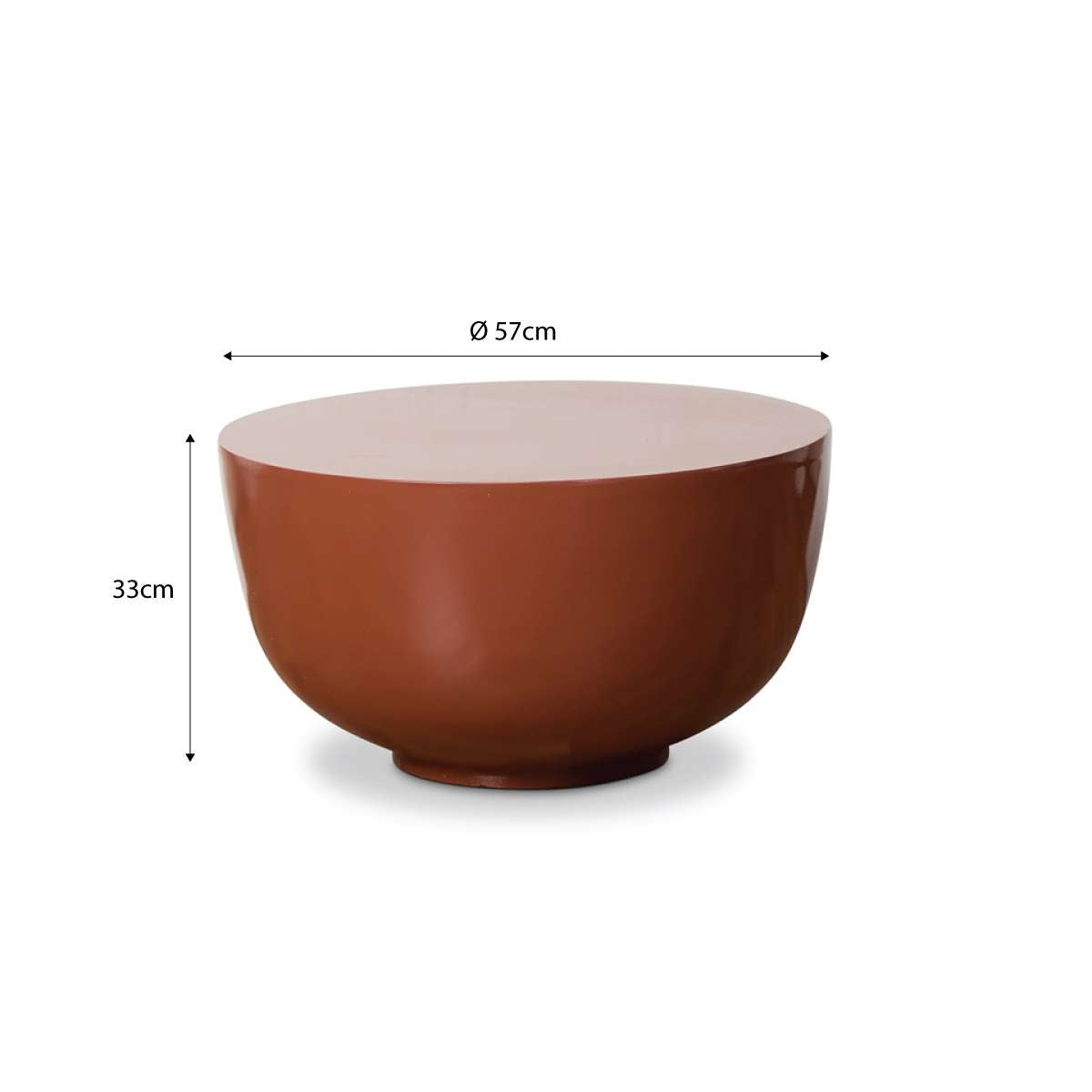 Renzo Outdoor Coffee Table - Clay Gloss