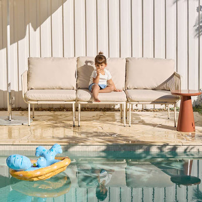 Sorrento Outdoor Three Seater Sofa - Beige