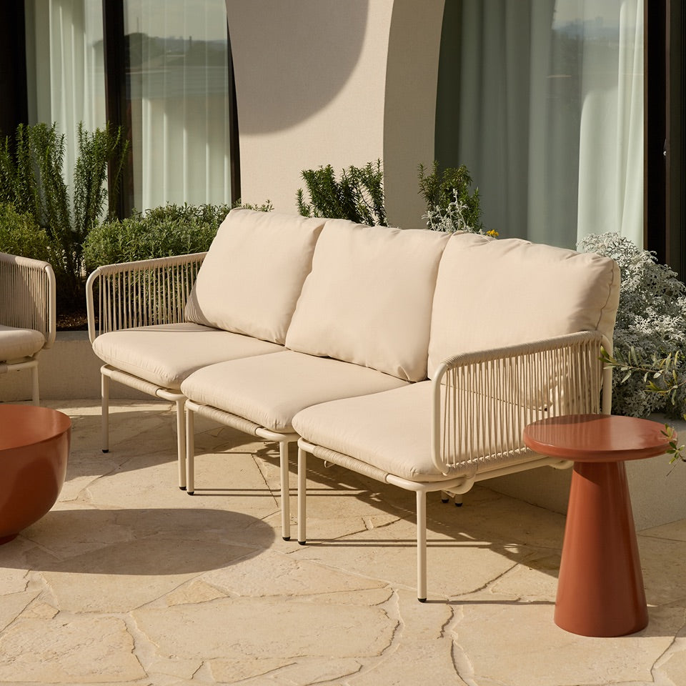 Sorrento Outdoor Three Seater Sofa - Beige