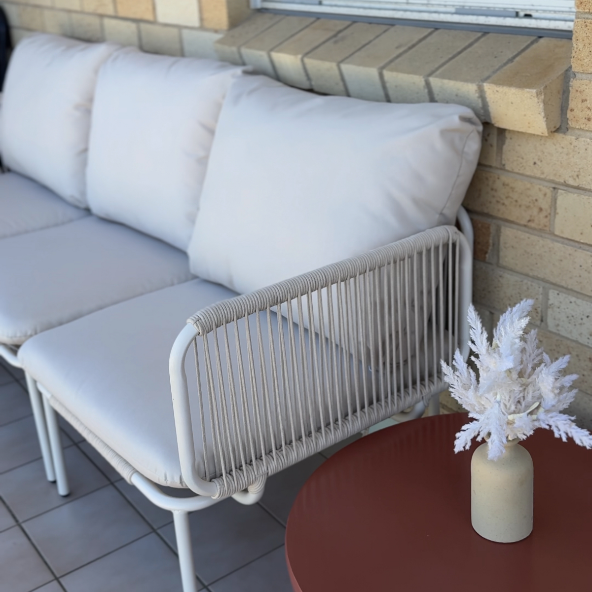 Sorrento Outdoor Three Seater Sofa - Beige