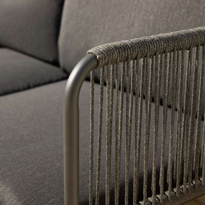 Sorrento Outdoor Three Seater Sofa - Charcoal