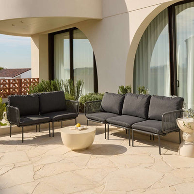 Sorrento Outdoor Two Seater Sofa - Charcoal