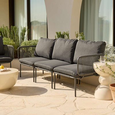 Sorrento Outdoor Three and Two Seater Two Piece Set - Charcoal