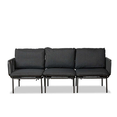 Sorrento Outdoor Three Seater Sofa - Charcoal