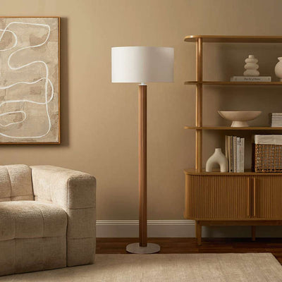 Eve White Marble Base Floor Lamp