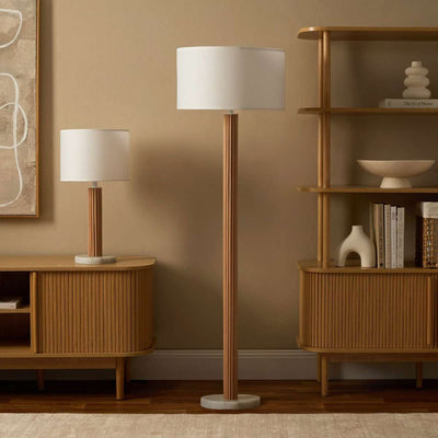 Eve White Marble Base Floor Lamp