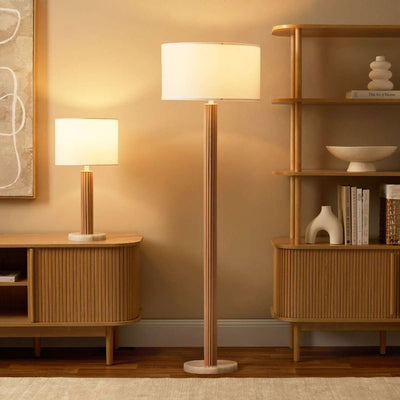 Eve White Marble Base Table Lamp