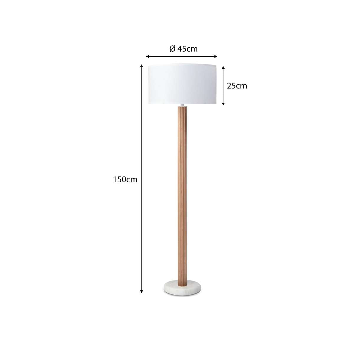 Eve White Marble Base Floor Lamp