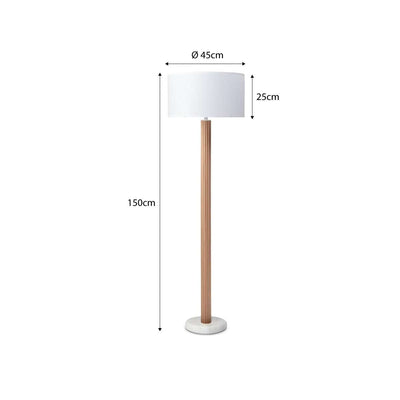 Eve White Marble Base Floor Lamp