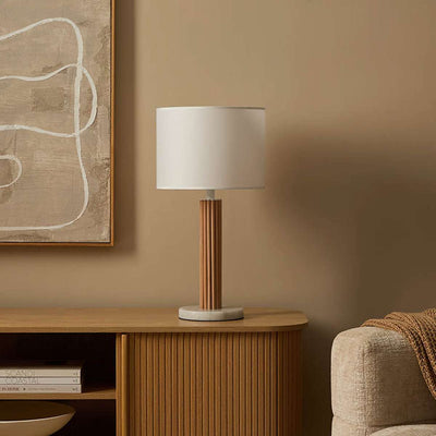 Eve White Marble Base Table Lamp
