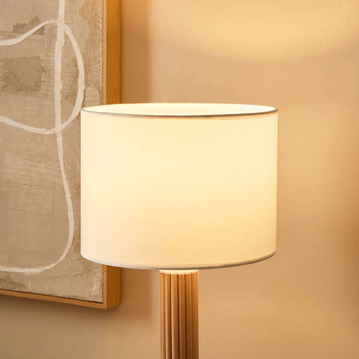 Eve White Marble Base Table Lamp
