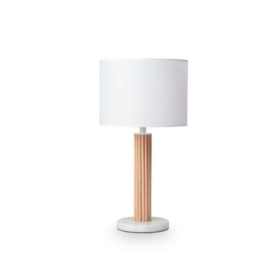 Eve White Marble Two Piece Lamp Set