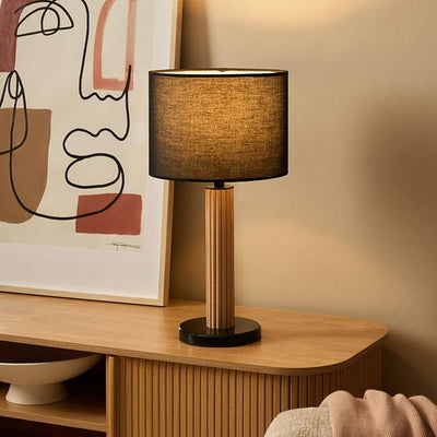 Eve Black Marble Two Piece Lamp Set