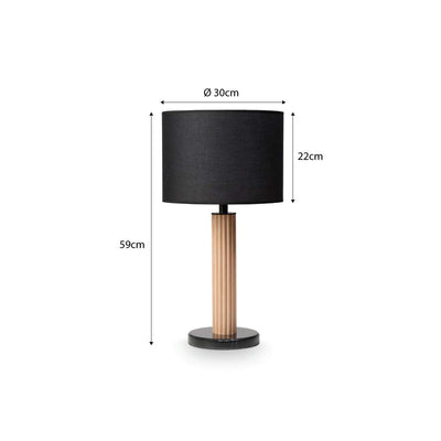 Eve Black Marble Base Table Lamp
