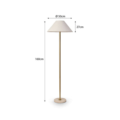 Phoebe Travertine Base Floor Lamp