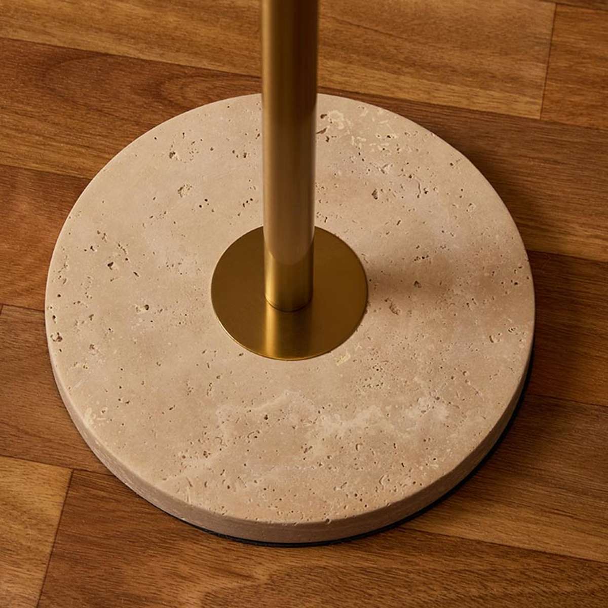 Phoebe Travertine Base Floor Lamp