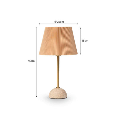 Elin Travertine Base Table Lamp