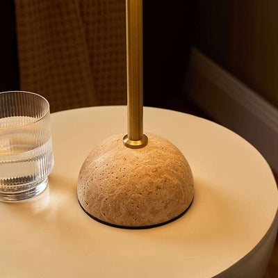 Elin Travertine Base Table Lamp