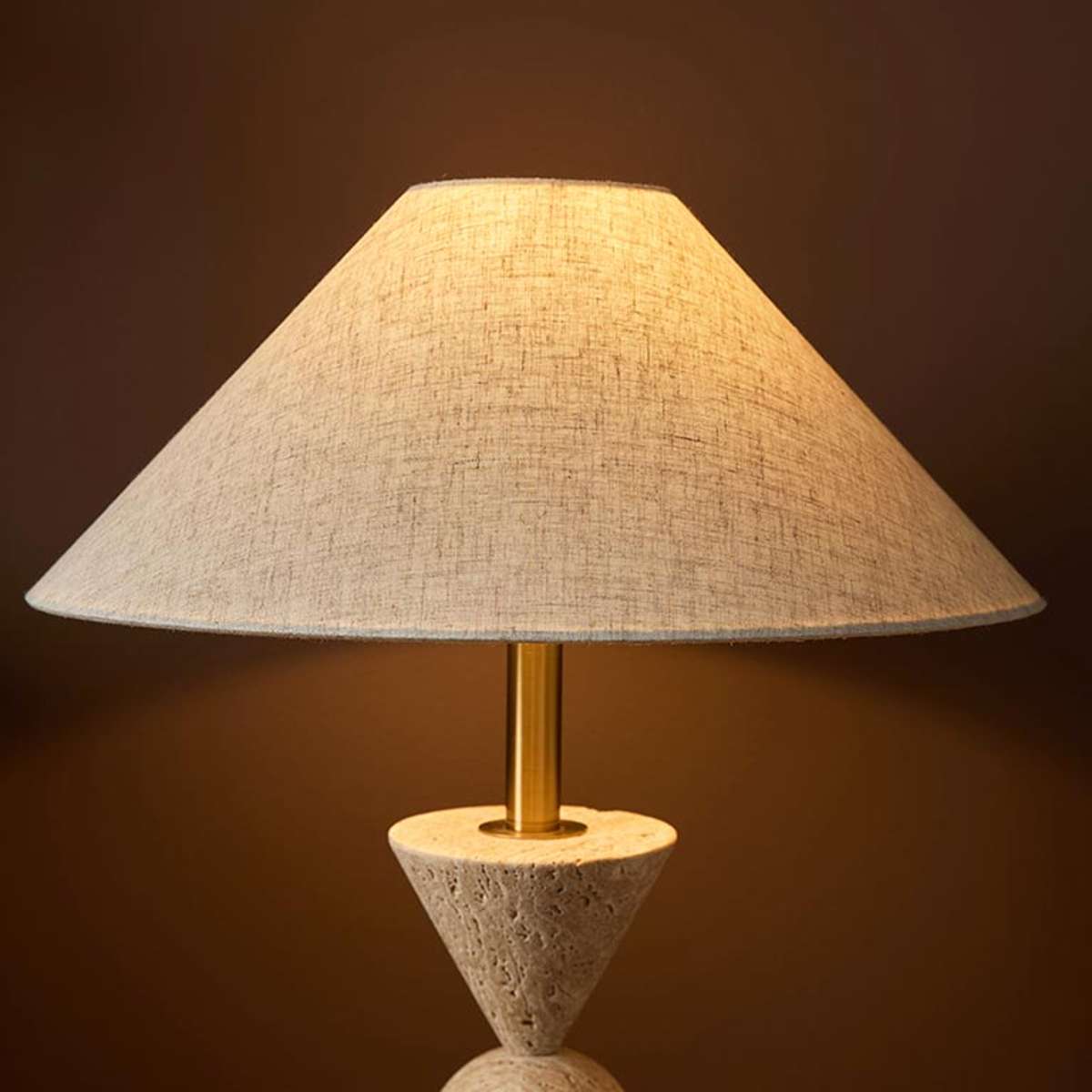 Travertine Table Lamp