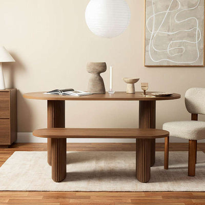 Amara Six Seater Dining Table - Walnut