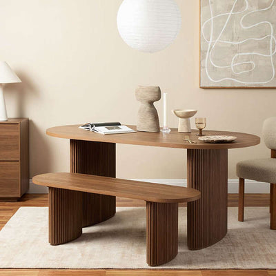 Amara Six Seater Dining Table - Walnut