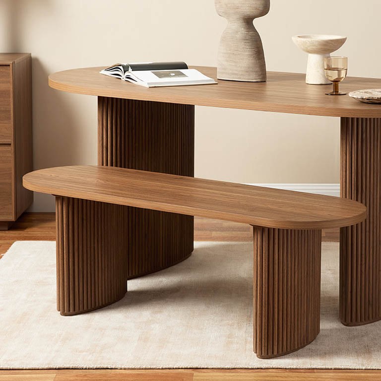 Amara Bench Seat - Walnut