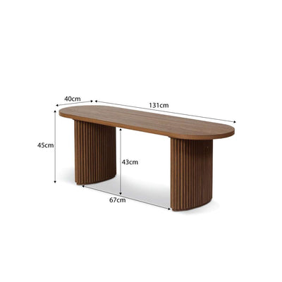 Amara Bench Seat - Walnut