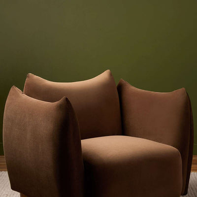 Monte Velvet Occasional Chair - Chocolate