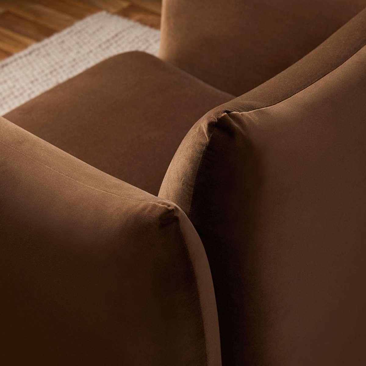 Monte Velvet Occasional Chair - Chocolate