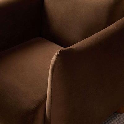 Monte Velvet Occasional Chair - Chocolate