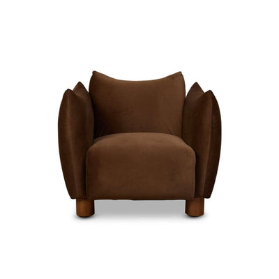 Monte Velvet Occasional Chair - Chocolate