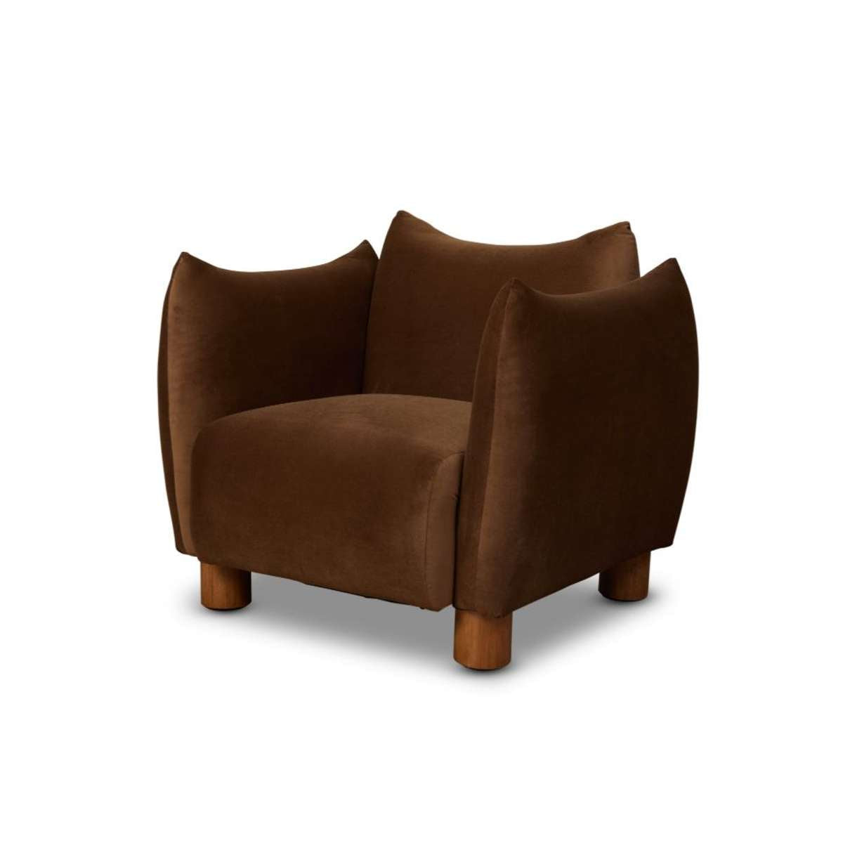 Monte Velvet Occasional Chair - Chocolate