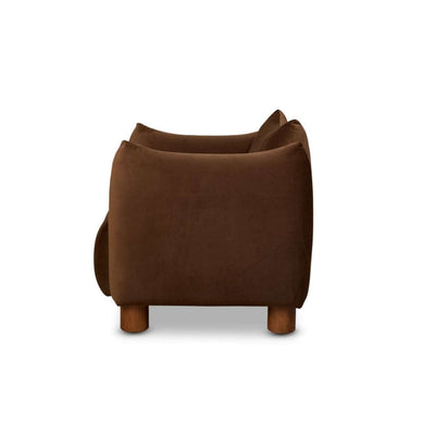 Monte Velvet Occasional Chair - Chocolate