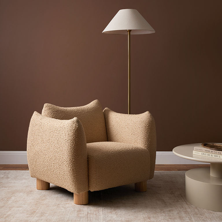 Monte Boucle Occasional Chair - Camel