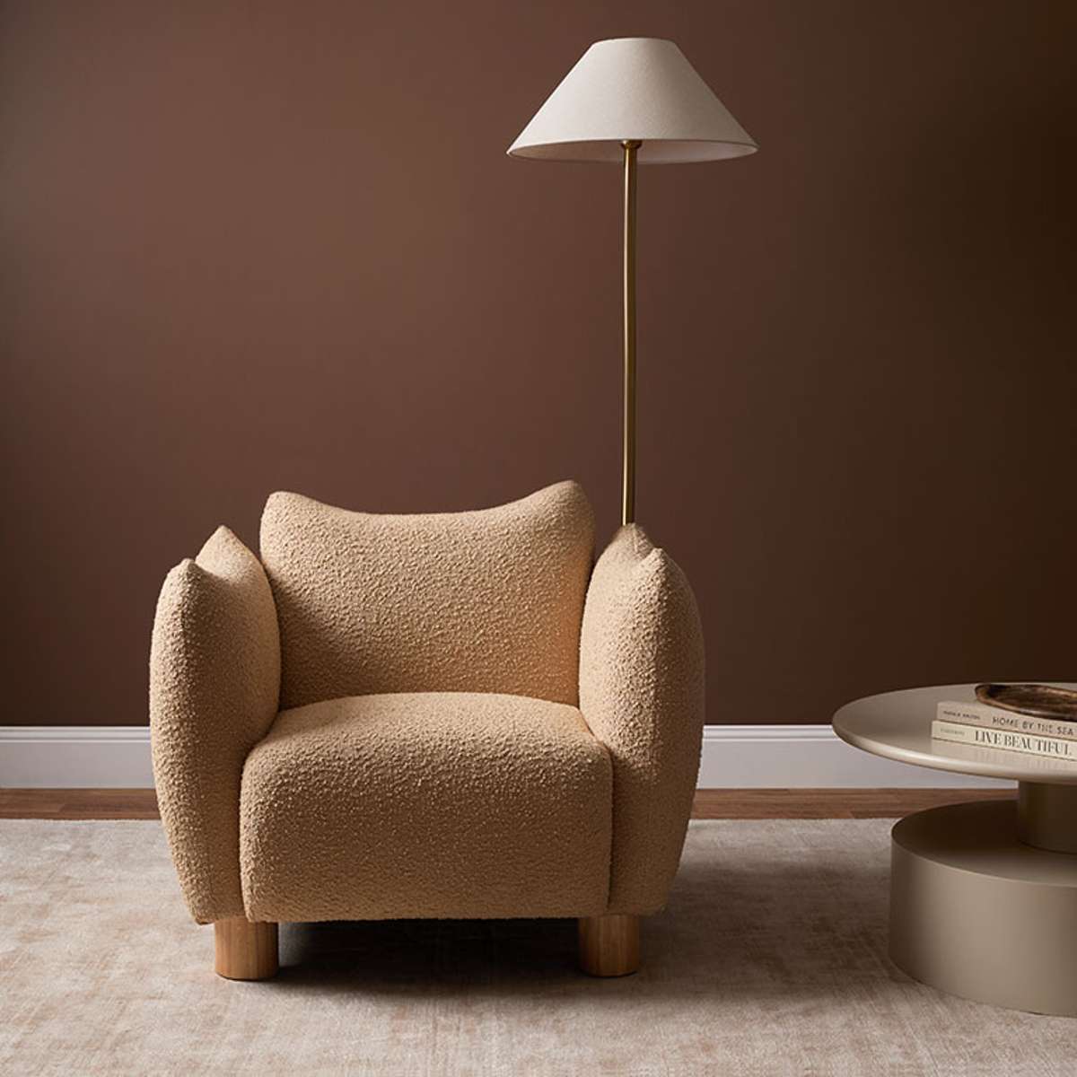 Monte Boucle Occasional Chair - Camel