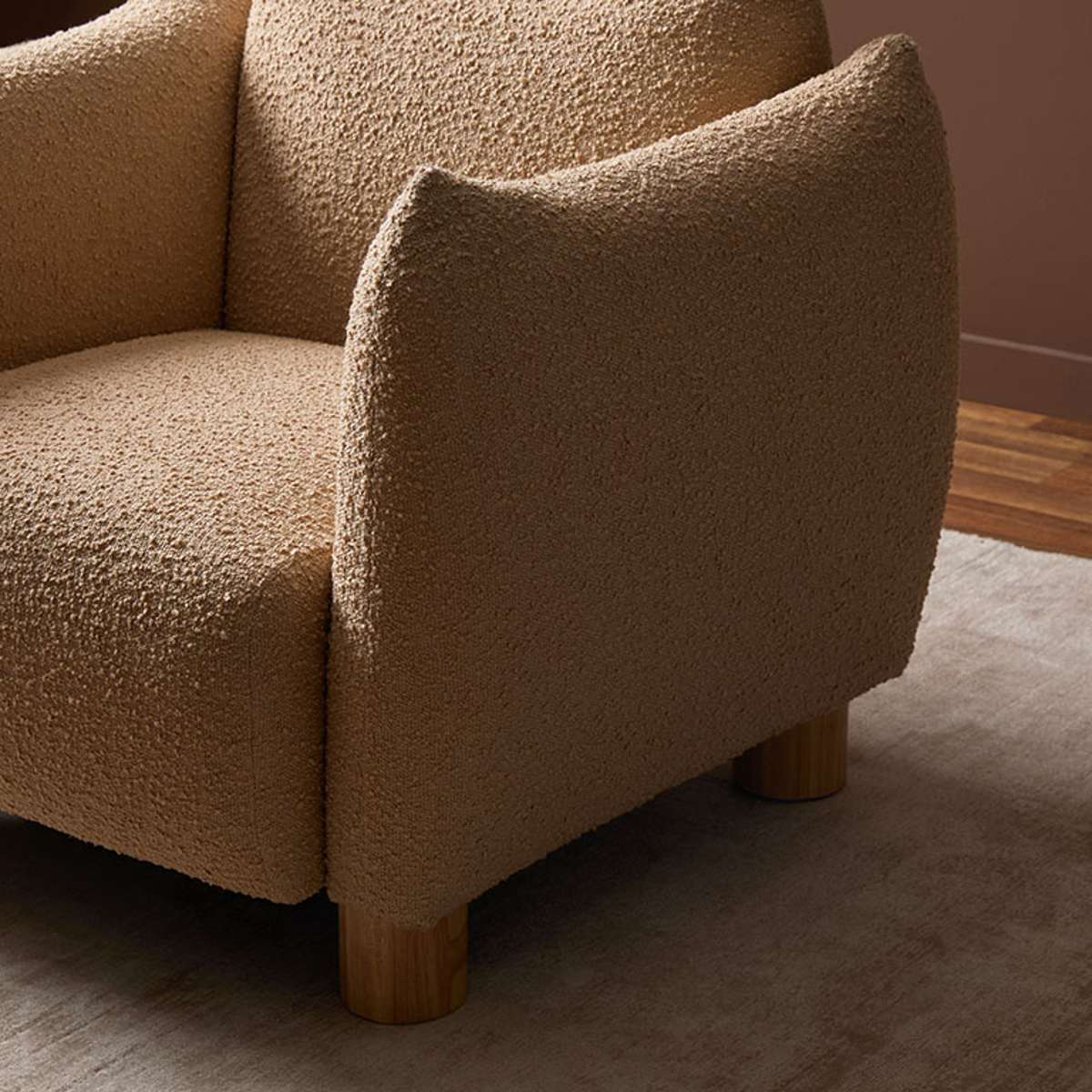 Monte Boucle Occasional Chair - Camel