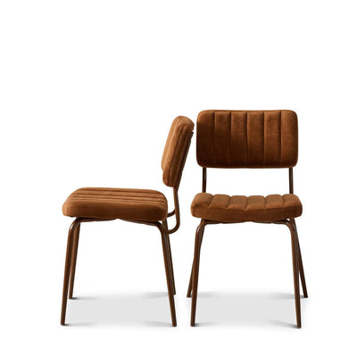 Louie Dining Chair - Set of Two - Chocolate Velvet