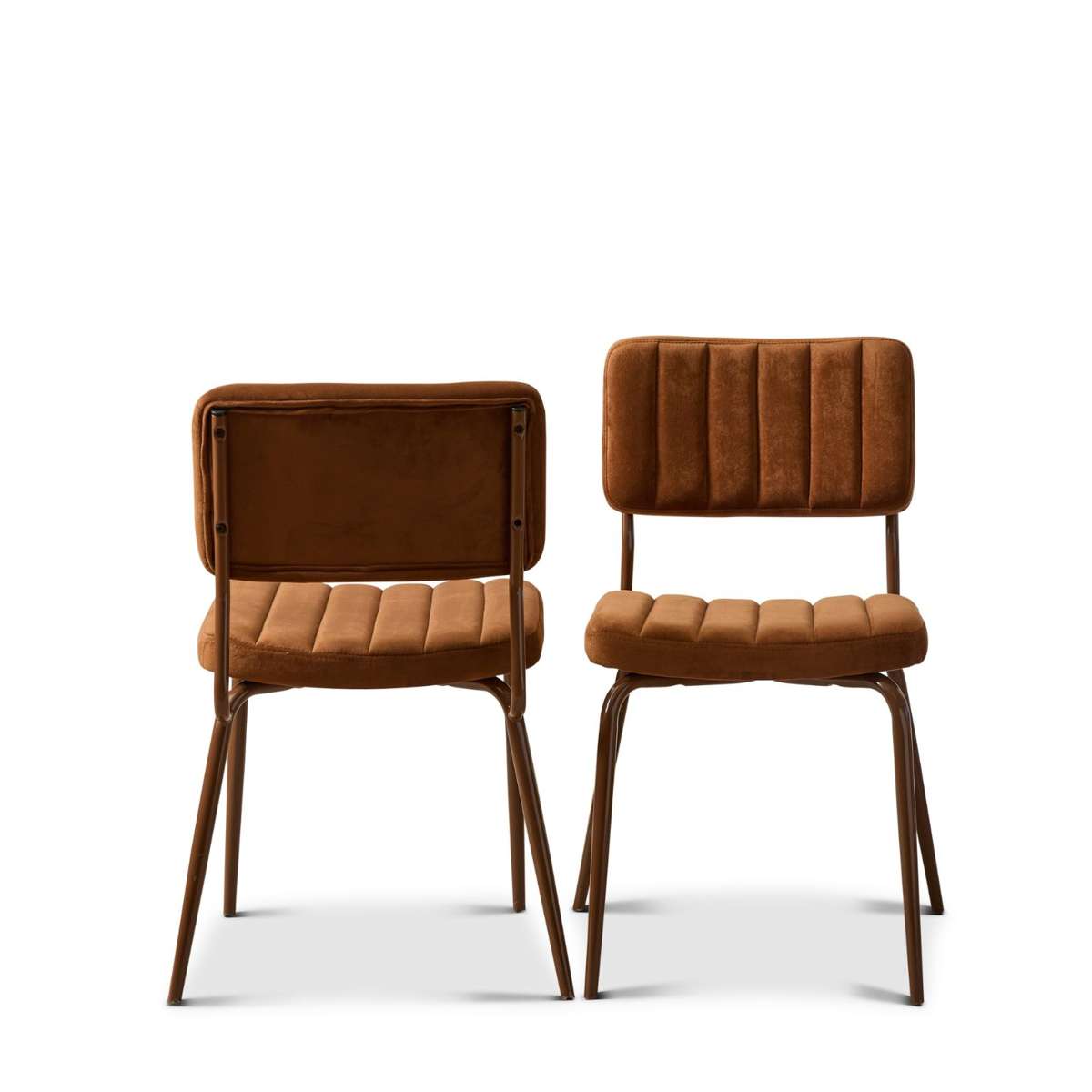 Louie Dining Chair - Set of Two - Chocolate Velvet