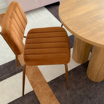 Louie Dining Chair - Set of Two - Chocolate Velvet