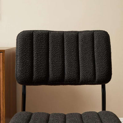 Louie Dining Chair - Set of Two - Black Boucle