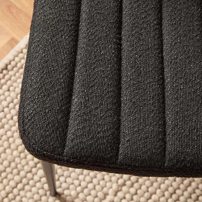 Louie Dining Chair - Set of Two - Black Boucle