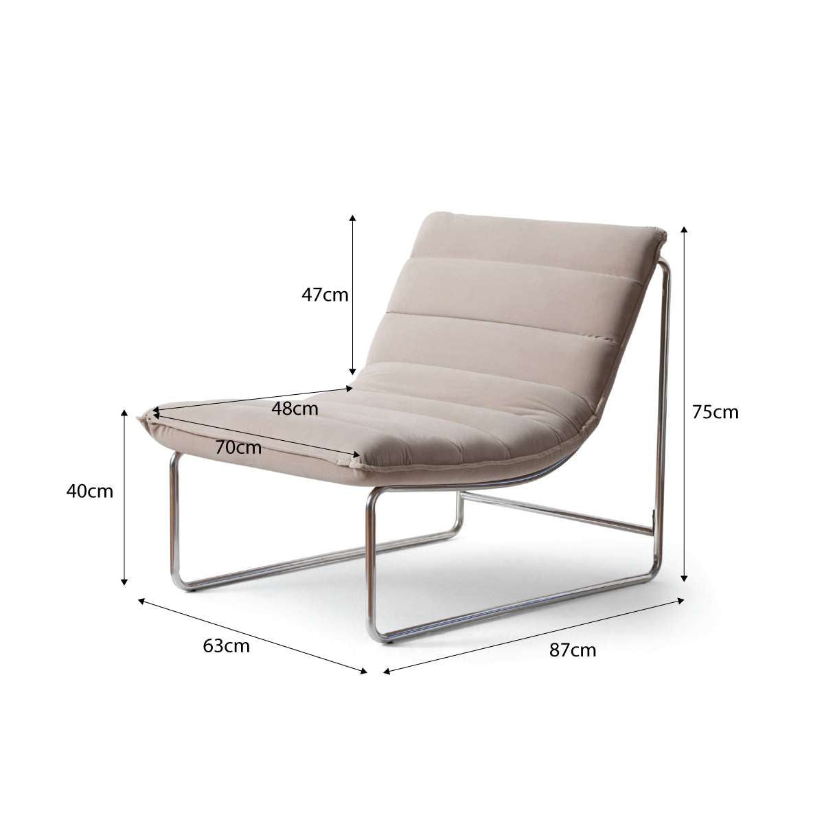 Frank Ribbed Occasional Chair - Mushroom