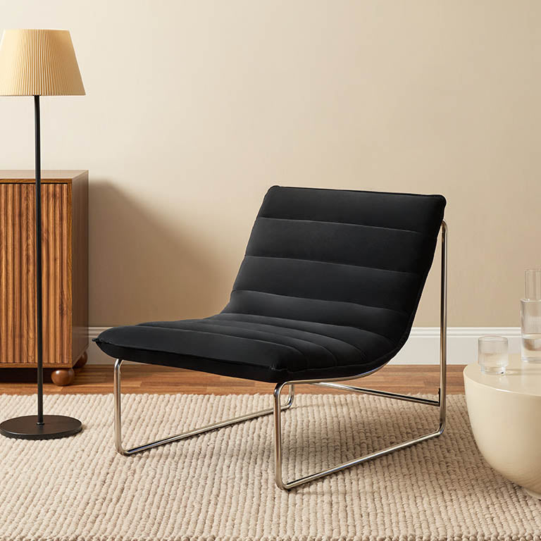 Frank Ribbed Occasional Chair - Black