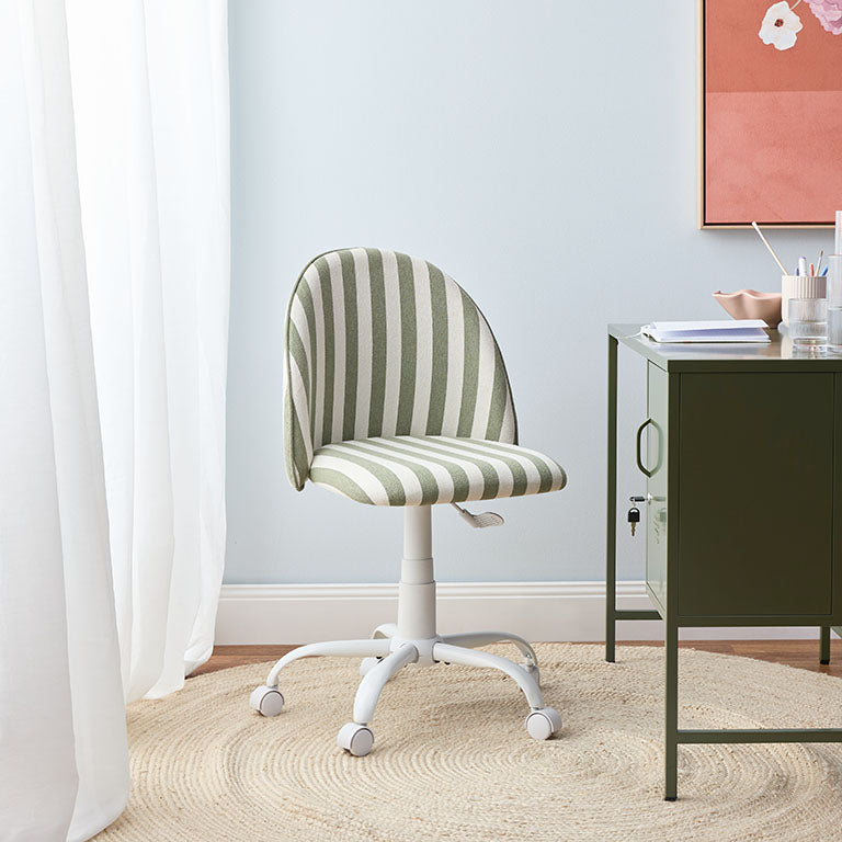 Nolan Office Chair - Green Stripe