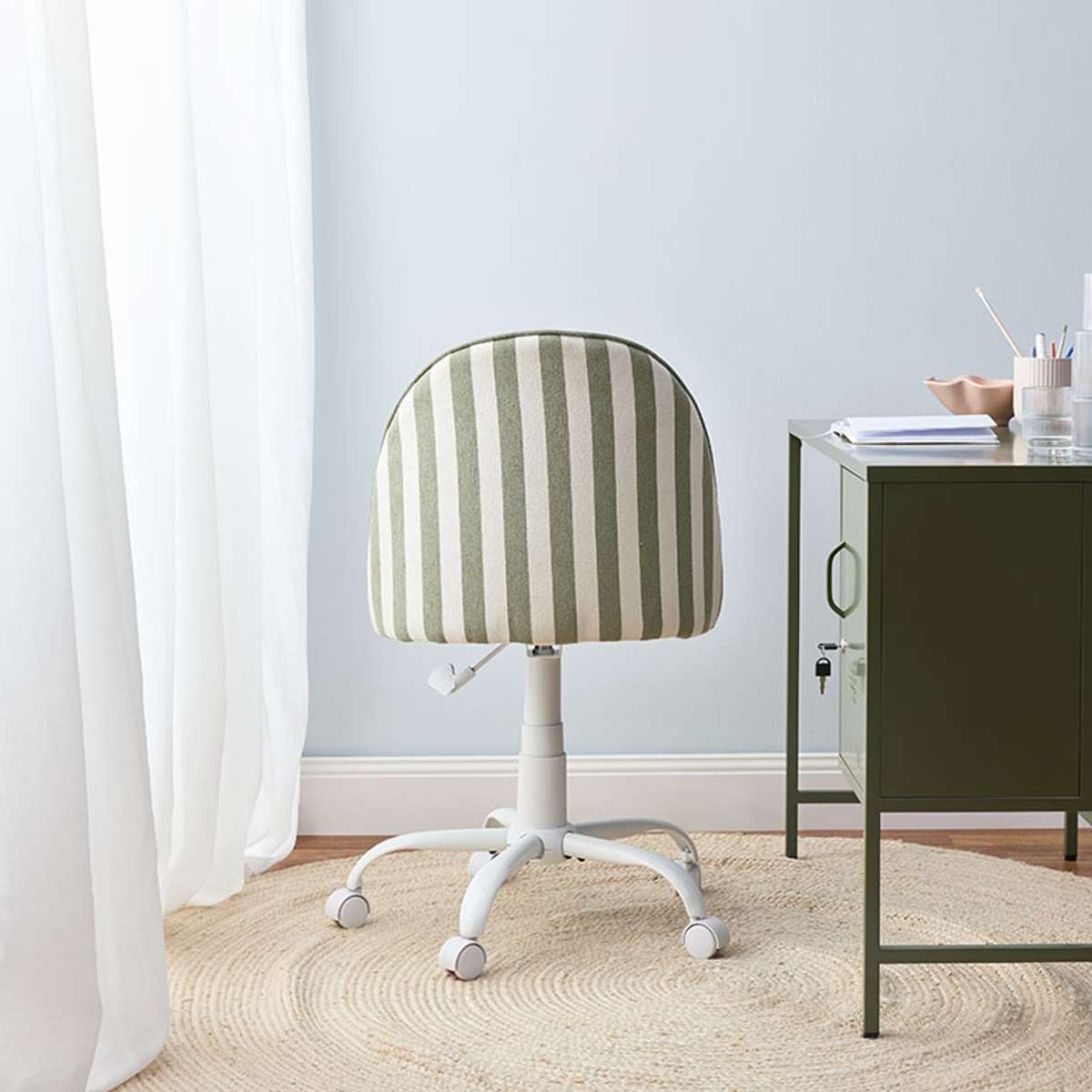 Nolan Office Chair - Green Stripe