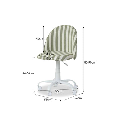 Nolan Office Chair - Green Stripe
