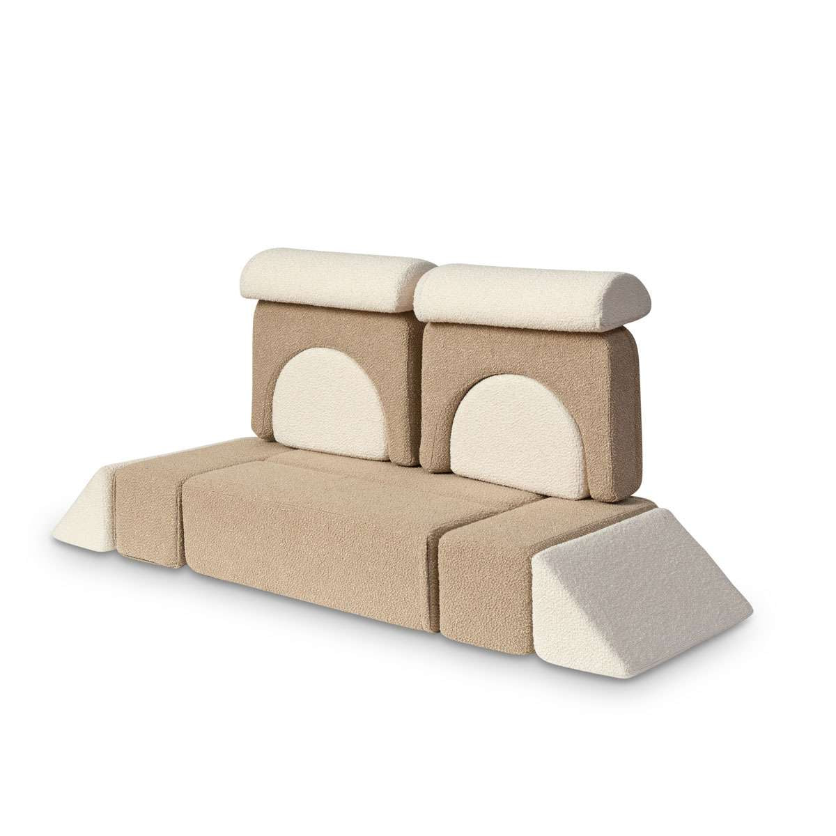 Modular Play Sofa - Cream/Beige Boucle