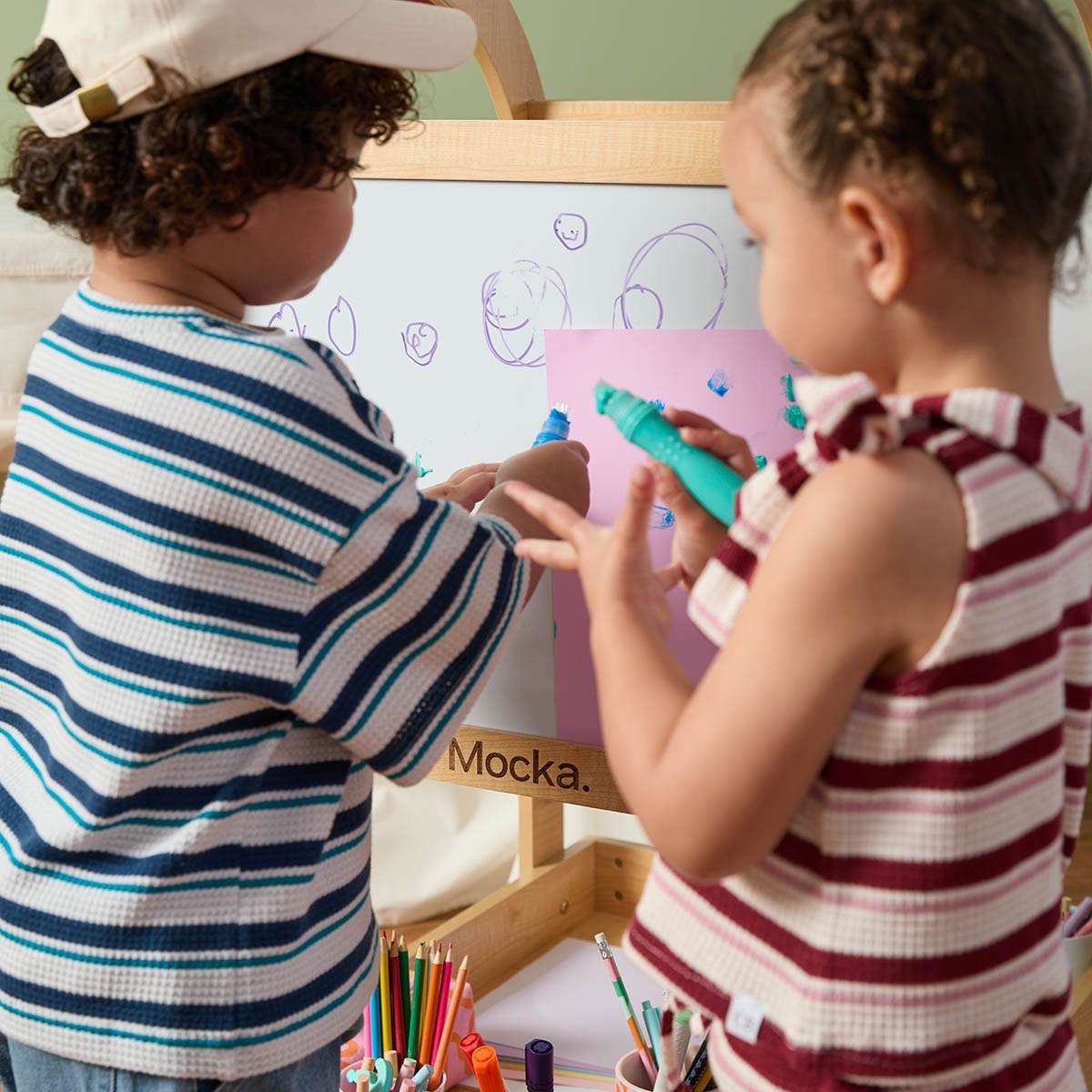 3 In 1 Black And White Board