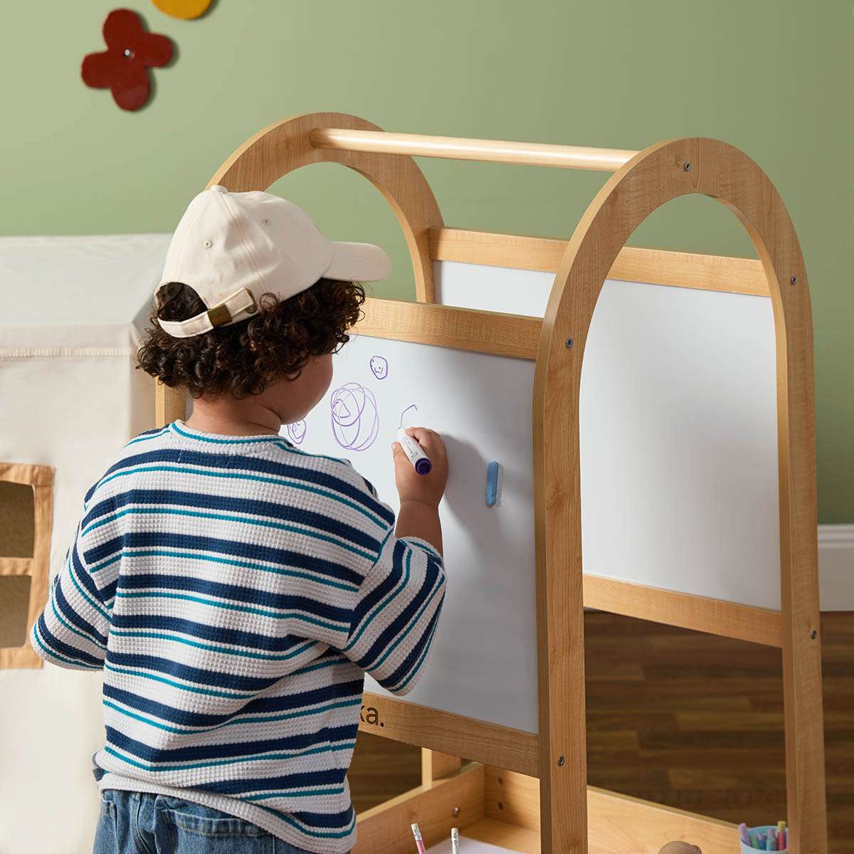 3 In 1 Black And White Board